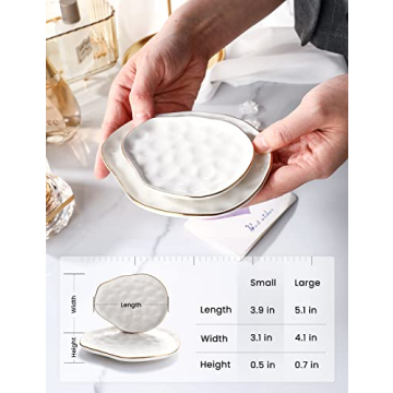 Elegant Ceramic Jewelry Dish Set for Women - AISBUGUR