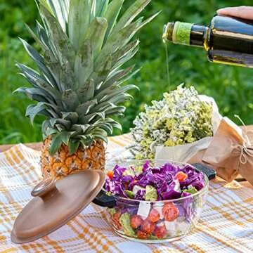 Moss & Stone 3-Piece Glass Casserole With Covered, 2.6/1.5/1 Qt Durable Bakeware Set, Borosilicate Glass Bowls, Bakeware Dish Oven Safe, & Microwave Safe, Clear Glass Baking Dish