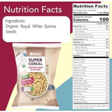 Awsum Snacks SUPERCEREAL 6oz - Certified USDA Organic, Vegan, Gluten Free, Non GMO, Kosher & Grain, ...