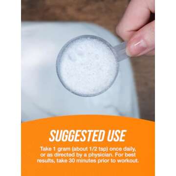 BulkSupplements.com BCAA 2:1:1 Powder - Branched Chain Amino Acids, BCAA Supplement, BCAAs Amino Acids Powder - Unflavored & Gluten Free, 1000mg per Serving, 500g (1.1 lbs) (Pack of 1)