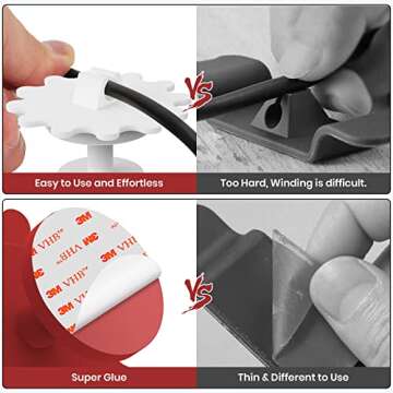 CODOGOY Kitchen Cord Organizer - 2 Pack Durable Holders