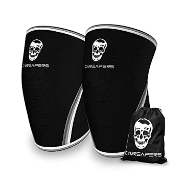 Knee Sleeves (1 Pair) Free Gym Bag - Knee Sleeve & Compression Brace for Squats, Fitness, Weightlift...