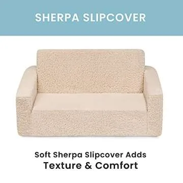 Delta Kids Convertible Couch Lounger - Soft & Comfy