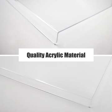 Acrylic Cutting Boards for Kitchen Counter，Clear Cutting Board for Countertop with Lip, Upgraded Thicker Non-Slip Transparent Acrylic Cutting Board for Countertop, for Home or Restaurant (16x12in)