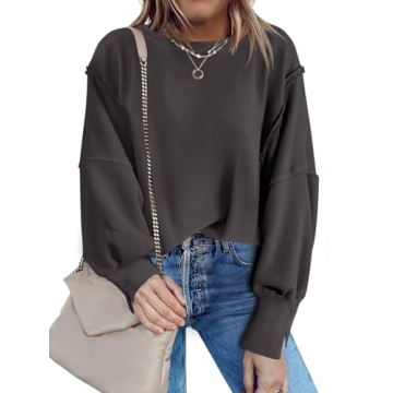 Nirovien Oversized Crewneck Sweatshirt for Fashionable Comfort