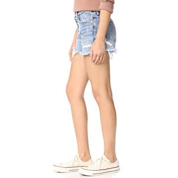 AGOLDE Women's Parker Vintage Cutoff Shorts, Swapmeet, Blue, 29