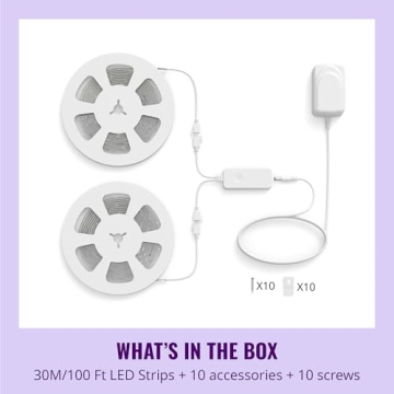 WiZ 100 ft LED Light Strip - Multicolor App Controlled Lighting