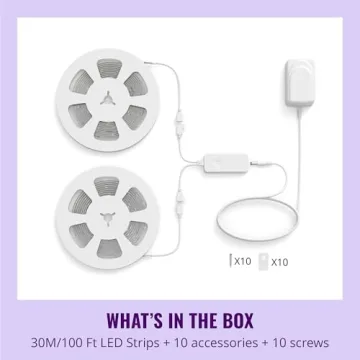 WiZ 100 ft LED Light Strip - Multicolor App Controlled Lighting