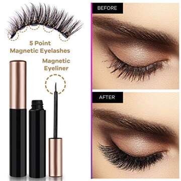 Alfea Magnetic Lashes & Eyeliner Kit – 10 Pieces