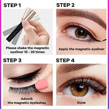 Alfea Magnetic Lashes & Eyeliner Kit – 10 Pieces