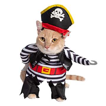 Pet Krewe Dog Pirate Costume | Pet Costume with Arms, Pirate Hat, Tunic and Cape -Perfect for Halloween, Parties, Photoshoots, Gifts for Dog Lovers Multi-Colored