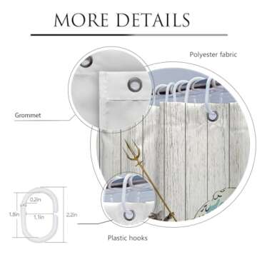 Coxila Funny Cat Shower Curtain Kids Boys Fun Cool Unique Ocean Mens Novelty Adult Anime Japanese Weird Whimsical Teen Whale Animal Toddler Sea Summer Art 60 x 72 Inch Polyester Fabric 12 Pack Hooks