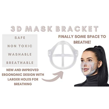 5 PCS Premium 3D Face Mask Bracket keeps Mask Away from Face - New and Improved Design is Lightweight and Breathable