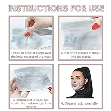 5 PCS Premium 3D Face Mask Bracket keeps Mask Away from Face - New and Improved Design is Lightweight and Breathable