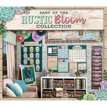 Teacher Created Resources Rustic Bloom Name Plates (TCR8555), Large, Multicolor