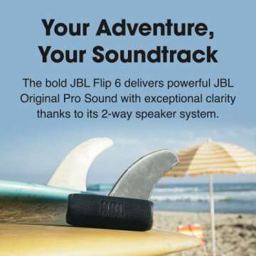 JBL Flip 6 - Portable Bluetooth Speaker, powerful sound and deep bass, IPX7 waterproof, 12 hours of playtime, JBL PartyBoost for multiple speaker pairing for home, outdoor and travel (White)