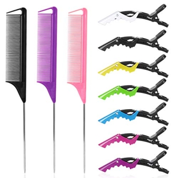 Stylish Rat Tail Combs and Alligator Clips Set for Perfect Styles