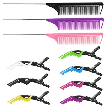 Stylish Rat Tail Combs and Alligator Clips Set for Perfect Styles