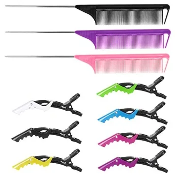 Stylish Rat Tail Combs and Alligator Clips Set for Perfect Styles