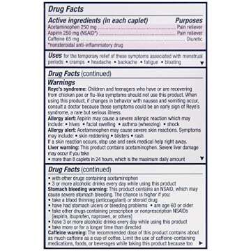 Pamprin Maximum Strength Menstrual Pain Relief Caplets