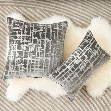 Alerfa Luxury Geometrical Velvet Throw Pillow Cover 20x20