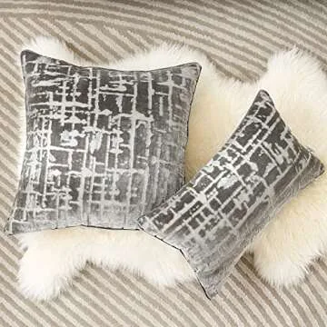 Alerfa Luxury Geometrical Velvet Throw Pillow Cover 20x20