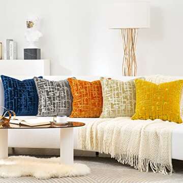 Alerfa Luxury Geometrical Velvet Throw Pillow Cover 20x20