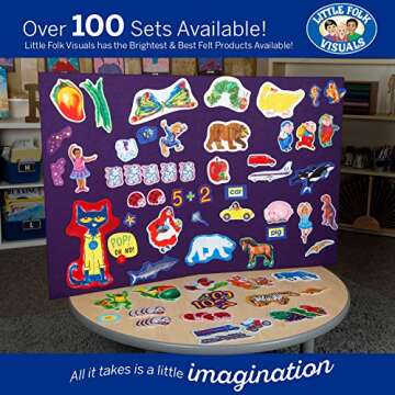 Little Folk Visuals Fruits and Nuts Precut Flannel/Felt Board Figures, 18 Pieces Set