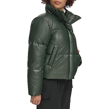 Levi's Vegan Leather Quilted Puffer Jacket for Women