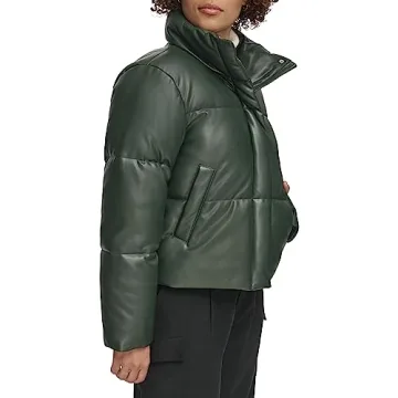 Levi's Vegan Leather Quilted Puffer Jacket for Women