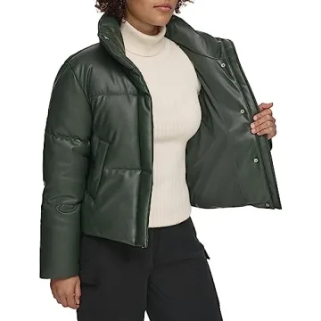 Levi's Vegan Leather Quilted Puffer Jacket for Women