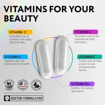 Biotin Hair Growth Supplement with Keratin - 60 Caps