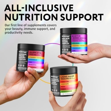 Biotin Hair Growth Supplement with Keratin - 60 Caps