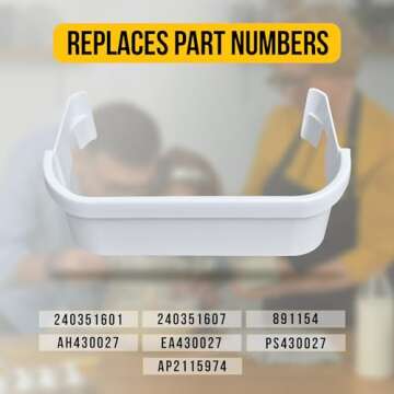 PartsBroz 240351601 Door Shelf - Compatible With Frigidaire Kenmore Crosley Westinghouse Freezer - R...