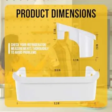 PartsBroz 240351601 Door Shelf - Compatible With Frigidaire Kenmore Crosley Westinghouse Freezer - Replaces AP2115974 PS430027 891154 240351607 DGUS2645LF2 FFSS2614QE6A FFHS2622MSF FFHS2611PF7