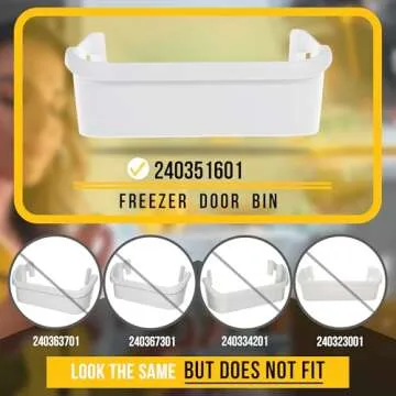 PartsBroz 240351601 Door Shelf - Compatible With Frigidaire Kenmore Crosley Westinghouse Freezer - Replaces AP2115974 PS430027 891154 240351607 DGUS2645LF2 FFSS2614QE6A FFHS2622MSF FFHS2611PF7