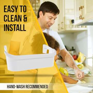 PartsBroz 240351601 Door Shelf - Compatible With Frigidaire Kenmore Crosley Westinghouse Freezer - Replaces AP2115974 PS430027 891154 240351607 DGUS2645LF2 FFSS2614QE6A FFHS2622MSF FFHS2611PF7