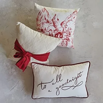 Creative Co-Op 18' Square Hand-Woven Pillow with Bow