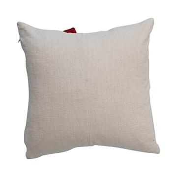 Creative Co-Op 18' Square Hand-Woven Pillow with Bow