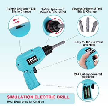 LOYO Kids Construction Toy Tool Set for Ages 3-7