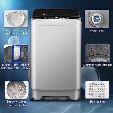 EUASOO KRIB Bling XQB201A-GREY6 Washing Machine, Grey