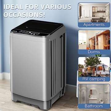 EUASOO KRIB Bling XQB201A-GREY6 Washing Machine, Grey