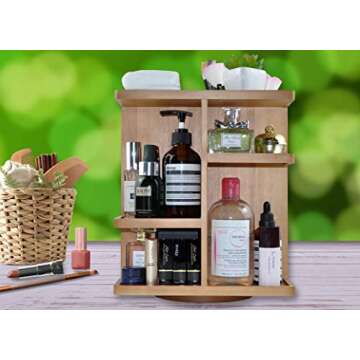 Spiretro Rotating Cosmetic Modular Organizer, Multi-Function Storage, 360 degree Carousel for Makeup...