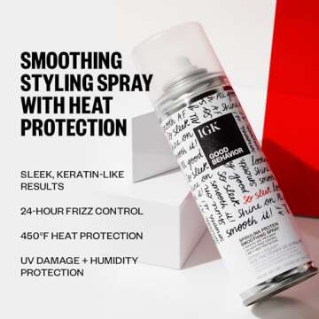 IGK GOOD BEHAVIOR Spirulina Protein Smoothing Spray Travel | Keratin Like Treatment + Frizz Control ...