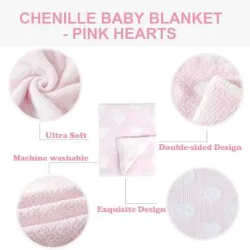 Little Grape Land Chenille Baby Blanket,Baby Blankets for Boys Gilrs Newborn,Soft Fuzzy Warm Swaddle...