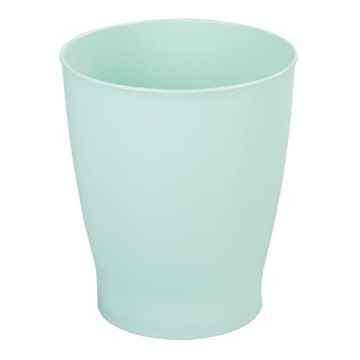 mDesign Elegant Mint Green Bathroom Trash Can for All Spaces