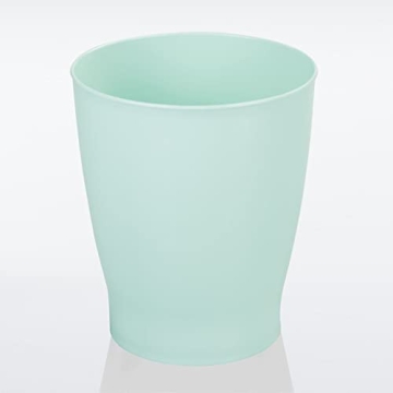 mDesign Elegant Mint Green Bathroom Trash Can for All Spaces