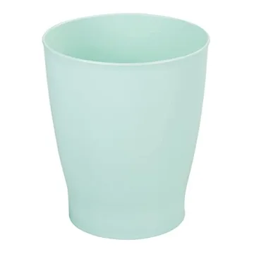 mDesign Elegant Mint Green Bathroom Trash Can for All Spaces