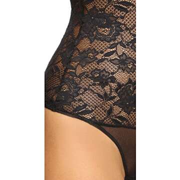 Cosabella Women's Say Never Thong Back Teddy in Black