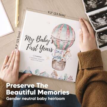 First 5 Years Baby Memory Book - Milestone Keepsake Album